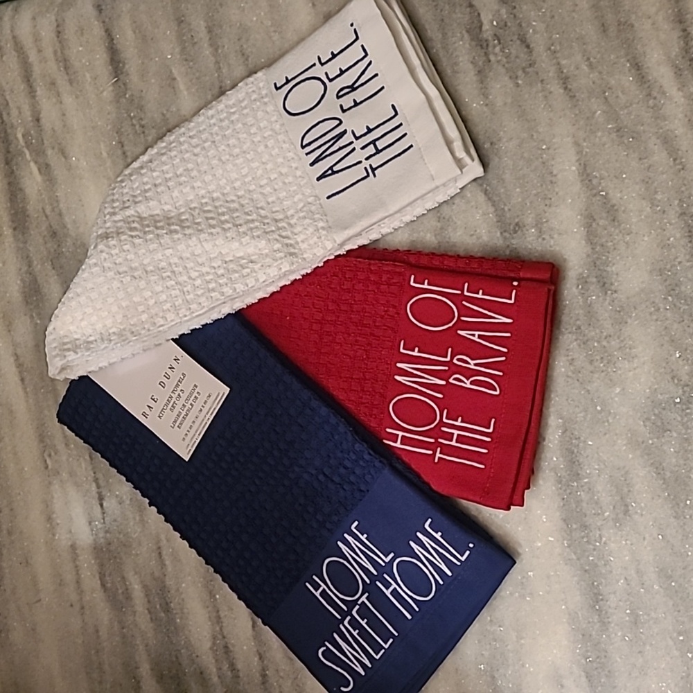 Rae Dunn Patriotic Kitchen Towels